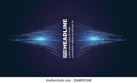 Fondo del afiche de la tecnología de la red de la línea de emisión de alta velocidad.