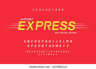 High Speed Express Alphabet Font Set With Uppercase Lowercase And Numbers