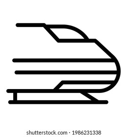 High speed express train icon. Outline High speed express train vector icon for web design isolated on white background