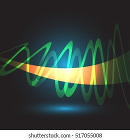 High speed fiber optic communications, drawing by hand vector and digital illustration created without reference image.