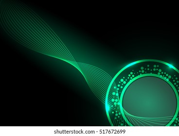 High speed fiber optic communications, drawing by hand vector and digital illustration created without reference image.