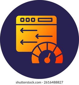 High Speed Glyph Circle Gradient Icon