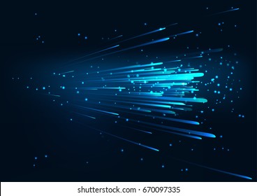 High speed. Hi-tech. Abstract technology background concept.Speed movement pattern and motion blur over dark blue background.