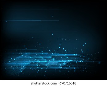 High speed. Hi-tech. Abstract technology background concept.Speed movement pattern and motion blur over dark blue background.