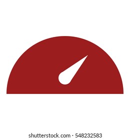 High speed illustration - Flat design icon - red