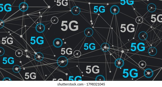  Internet de alta velocidad 5G .Nueva tecnología de comunicación móvil .Map 5G.Fondo tecnológico .