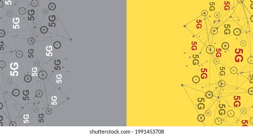 High speed internet 5G .Technology background .New mobile communication technology 