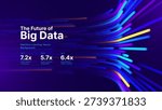 High Speed Internet Backbone with Streaming Light Particles. Advanced Network Architecture Concept Showcasing Rapid Data Exchange and Scalable Connectivity.