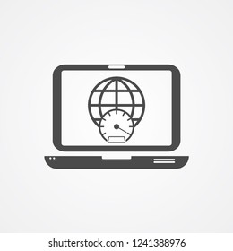 High speed internet vector icon sign symbol