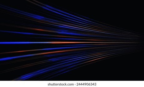 Ilustración vectorial dinámica de movimiento con efecto de luz de alta velocidad