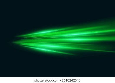 High speed light green light lines.