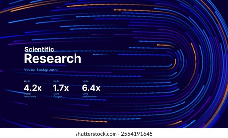 High Speed Light Particles Internet Data Cloud Technology Background. Digital Road Fast Speed Internet Broadband Data Flow Concept. Science Tech Research Presentation Bg. Vector Illustration.
