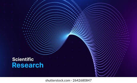 High Speed Light Particles Internet Data Cloud Technology Background. Spiral Digital Road Fast Speed Internet Broadband Data Flow Concept. Science Tech Research Presentation Bg. Vector Illustration.