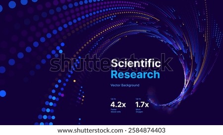 High Speed Light Particles Internet Data Cloud Technology Background. Spiral Digital Road Fast Speed Internet Broadband Data Flow Concept. Science Tech Research Presentation Bg. Vector Illustration.