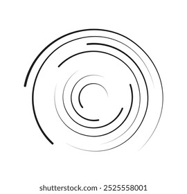 Concepto de línea de alta velocidad. Movimiento digital, destellos y rayos. Creatividad y arte minimalistas. Tecnología futurista. Plantilla y maquetación. Ilustración vectorial lineal aislada sobre fondo blanco