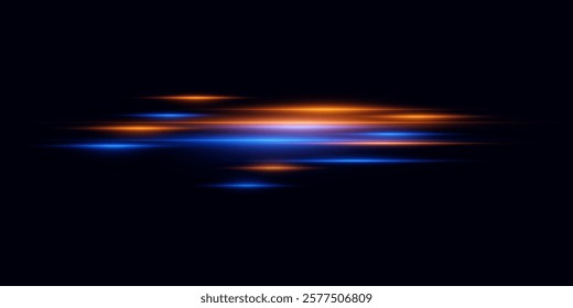 High speed line light. Light effect of laser beams.