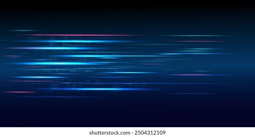 High speed line movement design. Hi-tech. Abstract technology background. Vector illustration.