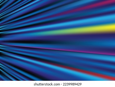 Hochgeschwindigkeits-Linien mit Fokus, bunt, Laserlicht.