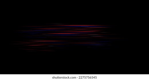 High speed lines of light. On a black background.