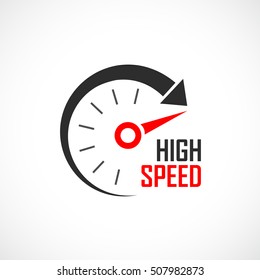 High Speed Logo Vector Illustration Isolated On White Background