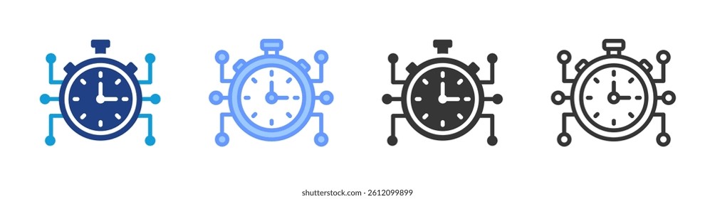 High Speed Machine icon set multiple style collection