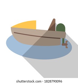 High speed motor boat vector illustration isolated on white