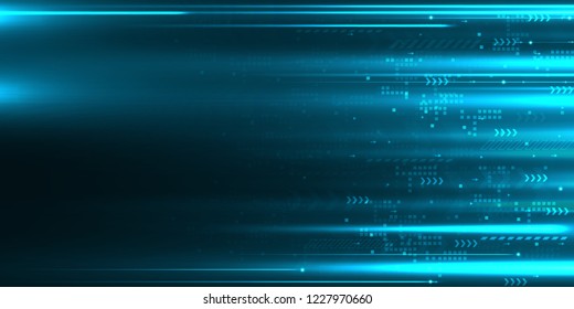 High Speed Movement Design. Hi-tech. Abstract Technology Background. Vector Illustration.