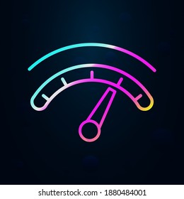 High speed on the speedometer nolan icon. Simple thin line, outline vector of speed icons for ui and ux, website or mobile application