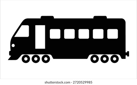 Coche de tren de pasajeros de alta velocidad, moderno vagón de tren icono de vista lateral