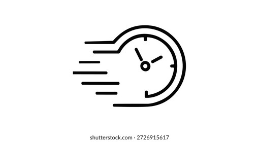 High Speed Performance Icon Showing Fast Time Control And Productivity Concept