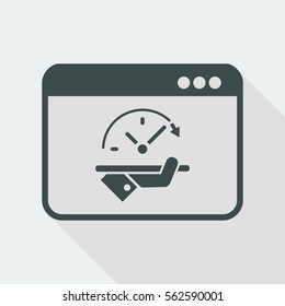 High speed performances computer online - Vector flat icon