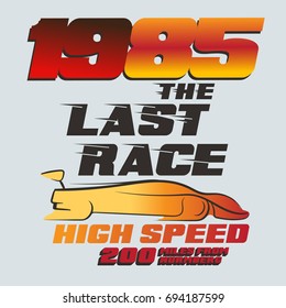 High speed racing graphic design for T-Shirt and Denim collection