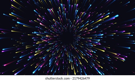 High speed. Radial lines. Explosion effect. Vector illustration