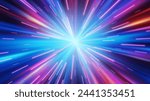 High speed. Radial motion blur background. Vector illustration.