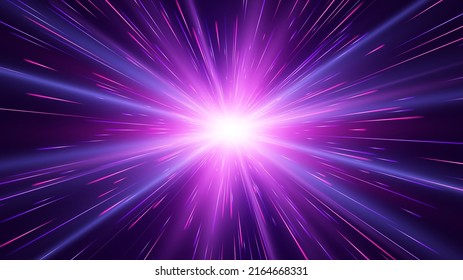 High speed. Radial motion blur background. Vector illustration. - Shutterstock ID 2164668331