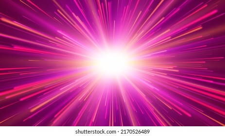 High speed. Radial motion blur background. Vector illustration.