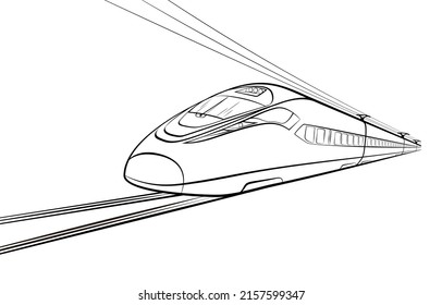 Ilustración vectorial de Rail de alta velocidad