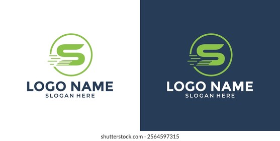 High speed S Letter Logo Design Element vector illustration.