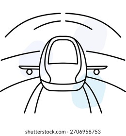 Tren de alta velocidad que se acerca en la ilustración gráfica de las Pistas para los temas del transporte