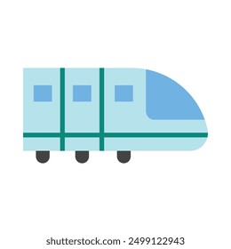 High Speed Train Flat Icon Design For Personal nad Commercial Use