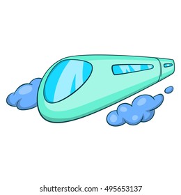 High speed train icon. Cartoon illustration of train vector icon for web design