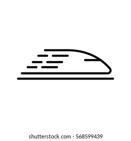 High Speed Train Icon. Concept For Design. Vector Illustration.