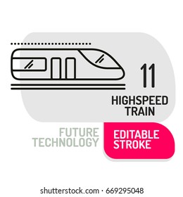 High speed train icon. concept for design. Vector illustration.