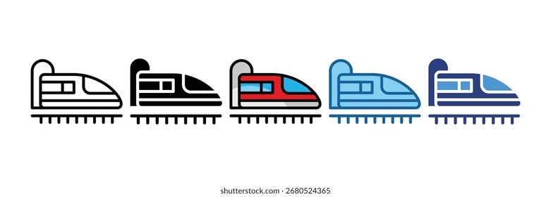 Elemento del icono del tren de alta velocidad para el diseño