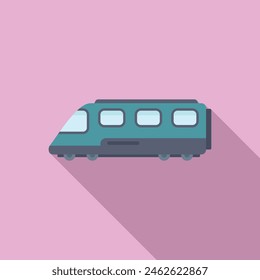 High speed train icon flat vector. Public rail transport. Transit speed