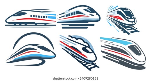 Icono de tren de alta velocidad vectorial