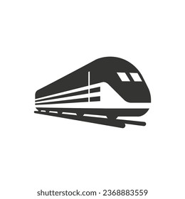 Icono de tren de alta velocidad sobre fondo blanco - Ilustración vectorial simple