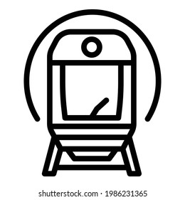 High speed train icon. Outline High speed train vector icon for web design isolated on white background