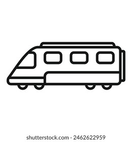 Icono de tren de alta velocidad - Vector. Transporte público ferroviario. Velocidad de tránsito