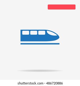 High Speed Train Icon.  Vector Concept Illustration For Design.